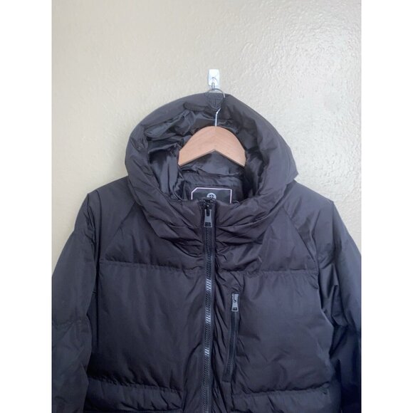 Mondetta Outdoor Project Mid-Length Down Puffer Hooded Jacket Black Women Large - Picture 2 of 9